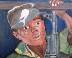 Il ragazzo soldato – olio – cm 60x50 (collezione privata) - Elvira Salonia