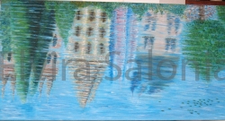 Riflessi sul fiume – acrilico – cm 160x80 (collezione privata) - Elvira Salonia