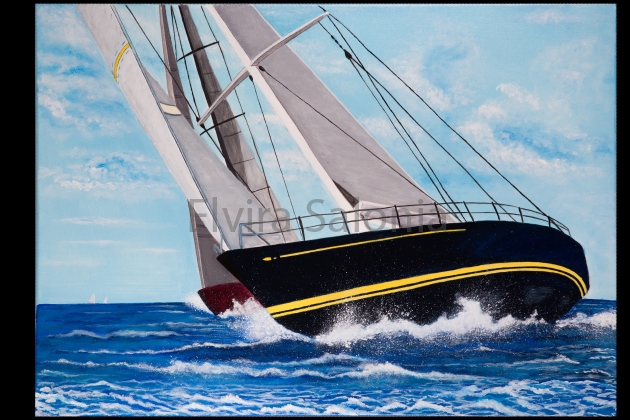 “Competizione” – acrilico – cm 50x70 - Elvira Salonia