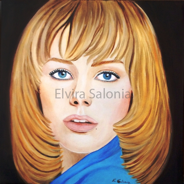 Giulia – olio – cm 40x40x3,5 - Elvira Salonia