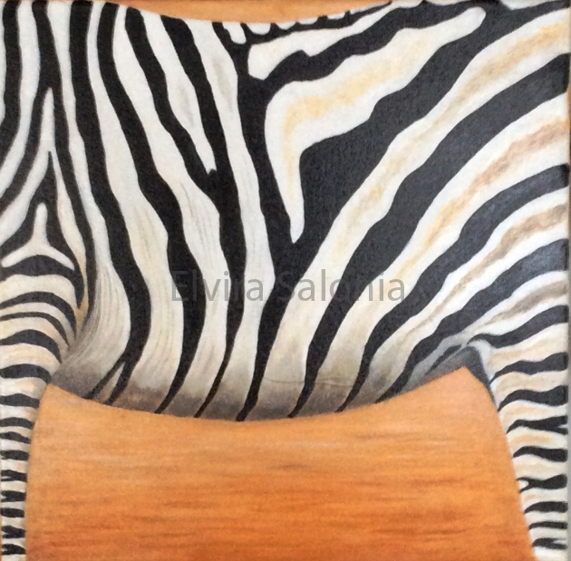 “Il segreto delle zebre” – acrilico – cm 40x40 - Elvira Salonia