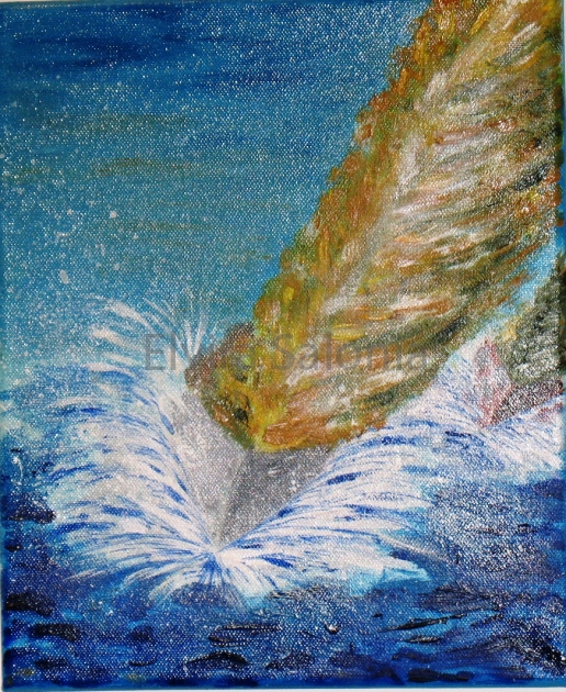 Vela gialla – acrilico – cm 25x30 - Elvira Salonia